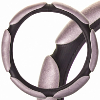 Оплетка SKYWAY Sponge air 6 подушечек M (370-390мм) Черно-Серая замша